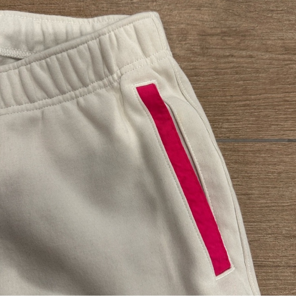 The North Face Cream Teal Knee Patch Fleece Joggers Pink Accents L - Picture 9 of 9